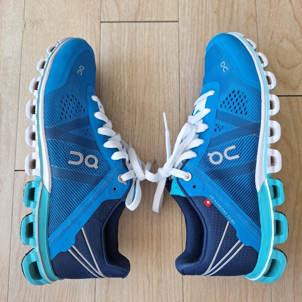 On Cloud Woman Size 7 Cloudflow Malibu Curacao Blue Running Shoes - Picture 11 of 14